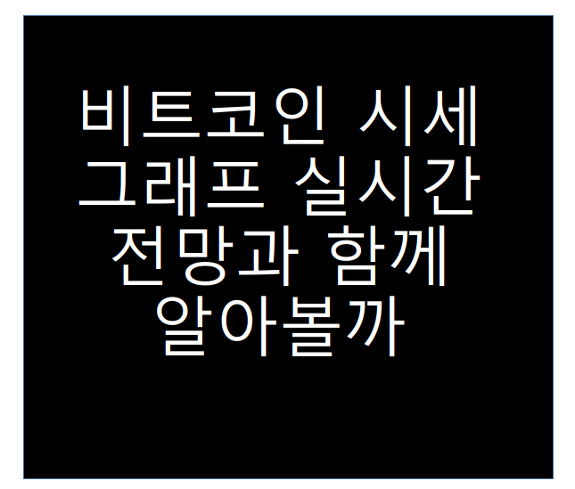  비트코인 시세 그래프 / 실시간 및 전망 확인해 볼까?