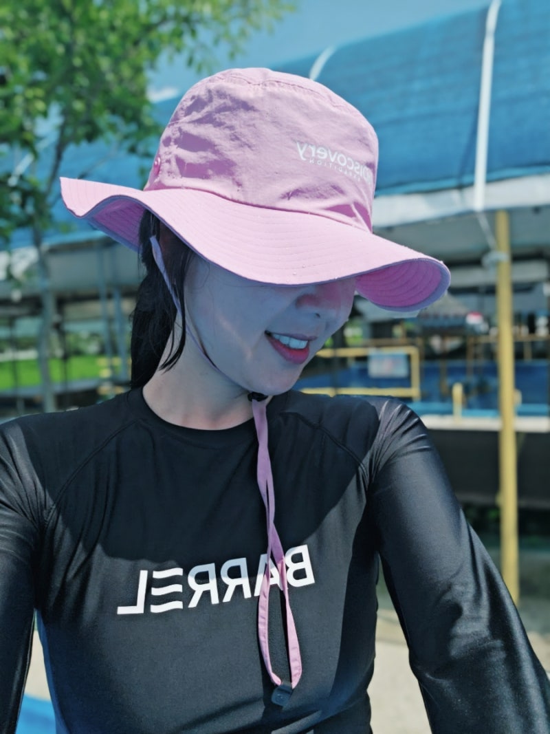 디스커버리 모자 패커블 햇 S사이즈 후기 (수영, 등산 모자 겸용)