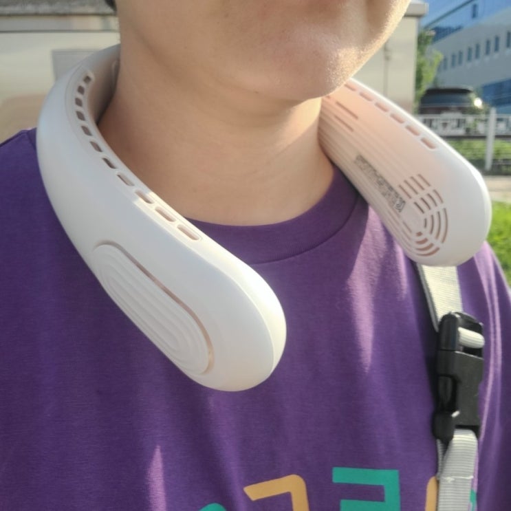  다이소 넥밴드 선풍기- 강아지 여름산책 폭염 필수템, 한달 사용후기
