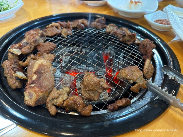  돼지갈비+식사까지 1인 12000원 점심특선 울산 송정 돼지갈비 맛집 - 창녕 갈비