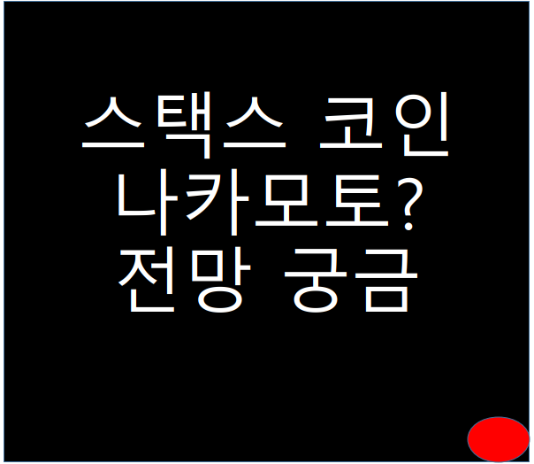  스택스 코인 현재 시세는? 나카모토 가 뭘까