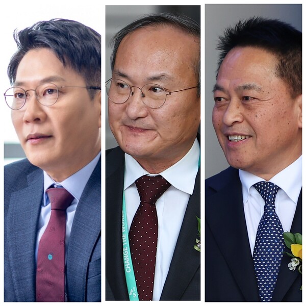 전기차 둔화·중국 공세에…이차전지 3사 수장 입모아 위기 전기차 둔화·중국 공세에…이차전지 3사 수장 입모아 위기