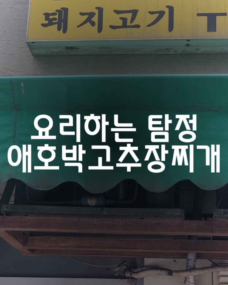  요리하는탐정의 비밀 레시피 애호박고추장찌개