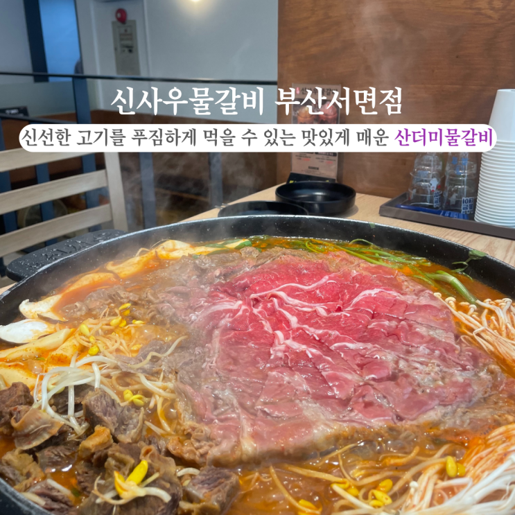  부산INFJ의 맛집여행 - 신사우물갈비 부산서면점: 신선하고 푸짐한 고기가 맛있게 매운 산더미물갈비 전포동맛집