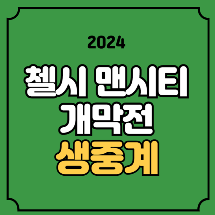 <b>맨시티 첼시</b> 축구 중계 8월... FC 첼시 FC 축구 생중계 티비... 