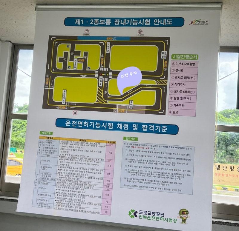 전북운전면허시험장 장내기능시험 주행 코스 만점 합격 후기.