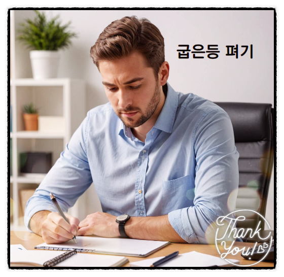  굽은등 펴기 운동 라운드숄더 교정하기