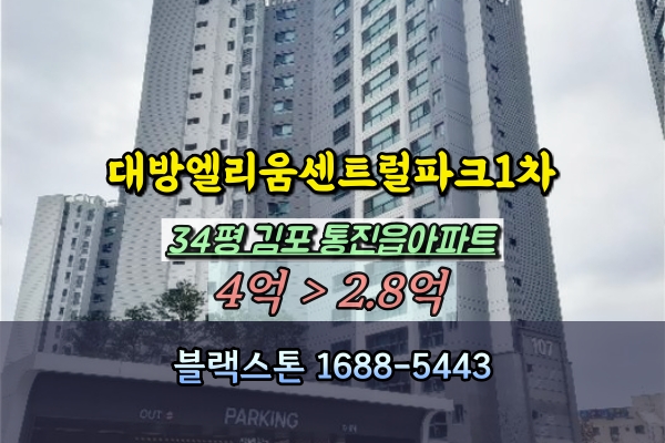  김포마송대방엘리움센트럴파크 1차 경매 34평 통진읍아파트