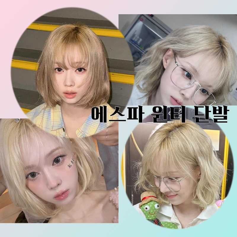 에스파 윈터 단발 펌 헤어스타일 분석