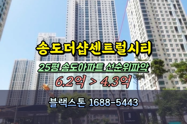  송도더샵센트럴시티 25평 경매 선순위 임차인파악 필요