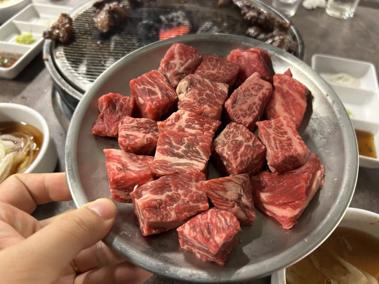  입에서 살살녹는 다산 소고기 맛집 <우미당 다산역점>(양념 소갈비살, 양념 안창살, 깍둑 꽃갈비살)