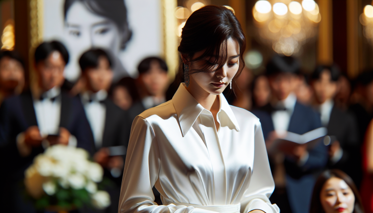  브리저튼4 한국계 배우 '하예린' 손숙 외손녀, 우아한 화이트 셔츠 원피스 어디꺼?