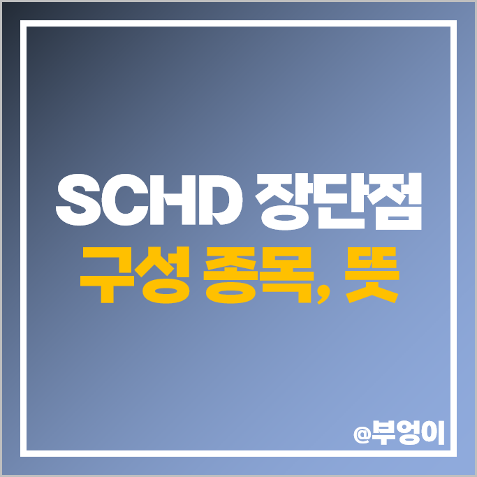 SCHD 배당금 배당락일 구성 주식 종목 슈드 뜻 주가 흐름 변동성 장점 단점 SCHD 배당금 배당락일 구성 주식 종목 슈드 뜻 주가 흐름 변동성 장점 단점
