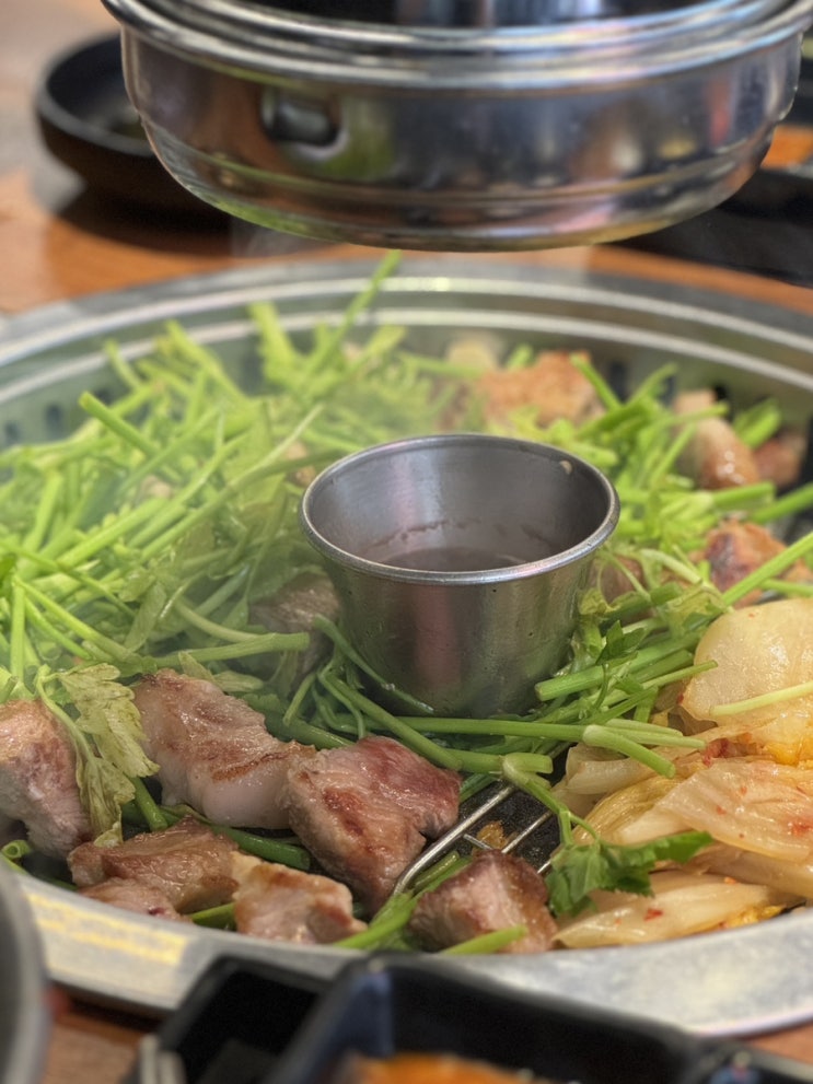  분당 정자역 맛집 미나리 무한리필 고깃집 숙성돼지 분당본점 예약 및 주차, 메뉴