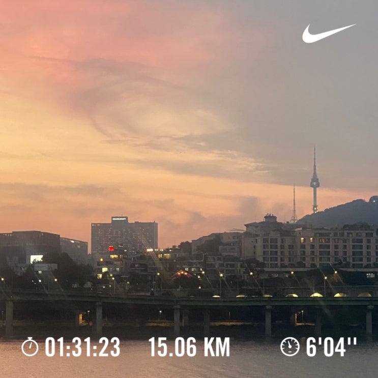  러닝로그_240818 한강런 15km