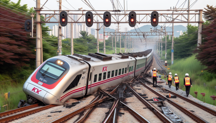  서울발 부산행 KTX 궤도이탈... 대형인명사고 아니어서 천만다행,,, 신호이상인가? 폭염으로 인한 철로 변형인가?