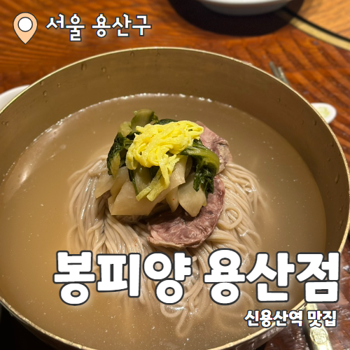  봉피양 용산점 : 평냉러버의 평냉투어 신용산역맛집 내돈내산 후기