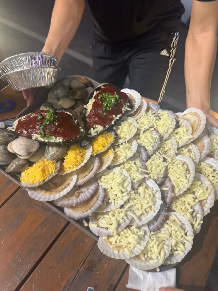  강릉 사천 불티조개구이 해변 앞 맛집