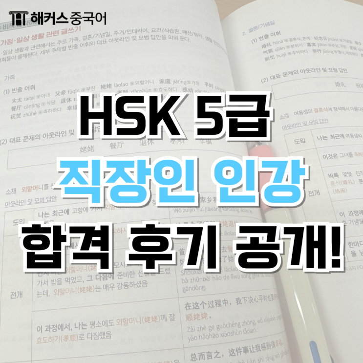  HSK5급 인강 듣고 직장인 IBT 258점 합격 후기