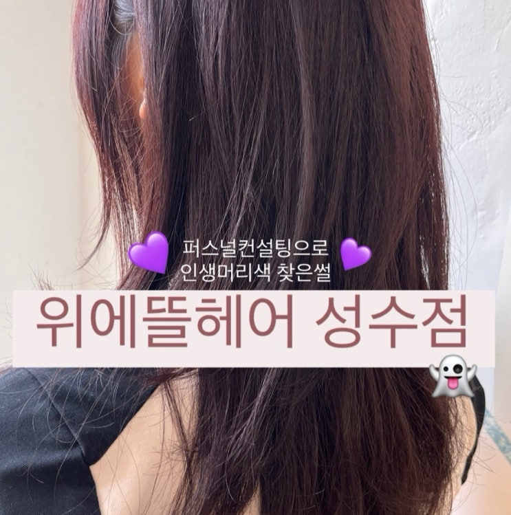  [성수동 미용실] 위에뜰헤어 성수점 | 퍼스널컨설팅 쿨톤 레드 계열 염색 후기