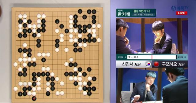 1국, 와신상담 복수혈전 <b>신진서</b> <b>구쯔하오</b>에 완승 - 조자룡