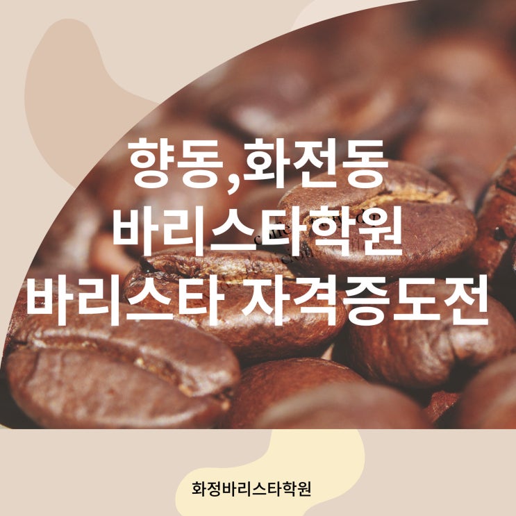  향동,화전동 바리스타학원에서 내일배움카드로 자격증도전