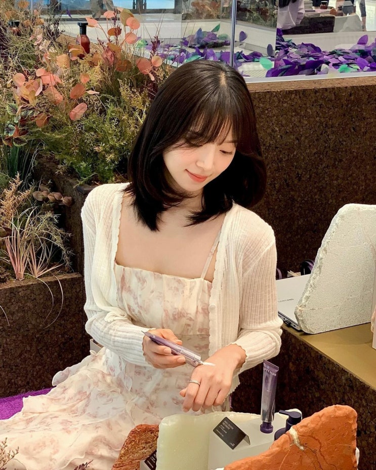  김지영 인스타그램 원피스 패션 코디, 신스덴 페어리 러플 롱원피스 추천!