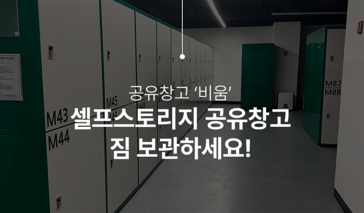  연수구 주민들의 선택, 인천 셀프스토리지: 공유창고로 짐보관 스트레스 날리기