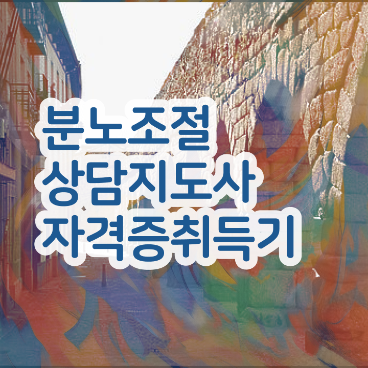 분노 조절장애남편 분노조절상담지도사 준비 과정 , 취업관련 정보