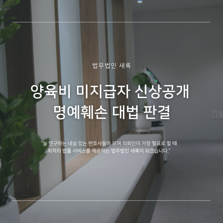  양육비 미지급자 신상공개 명예훼손 대법 판결