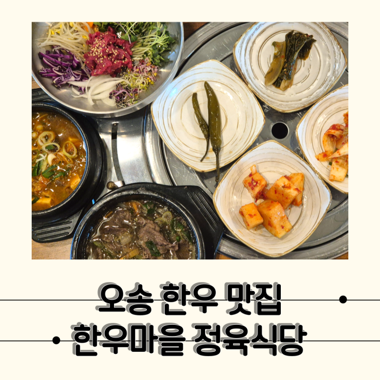  [오송 한우마을정육식당] 육회비빔밥과 뚝불로 든든한 점심한끼 오송 한우 맛집, 한우마을정육식당