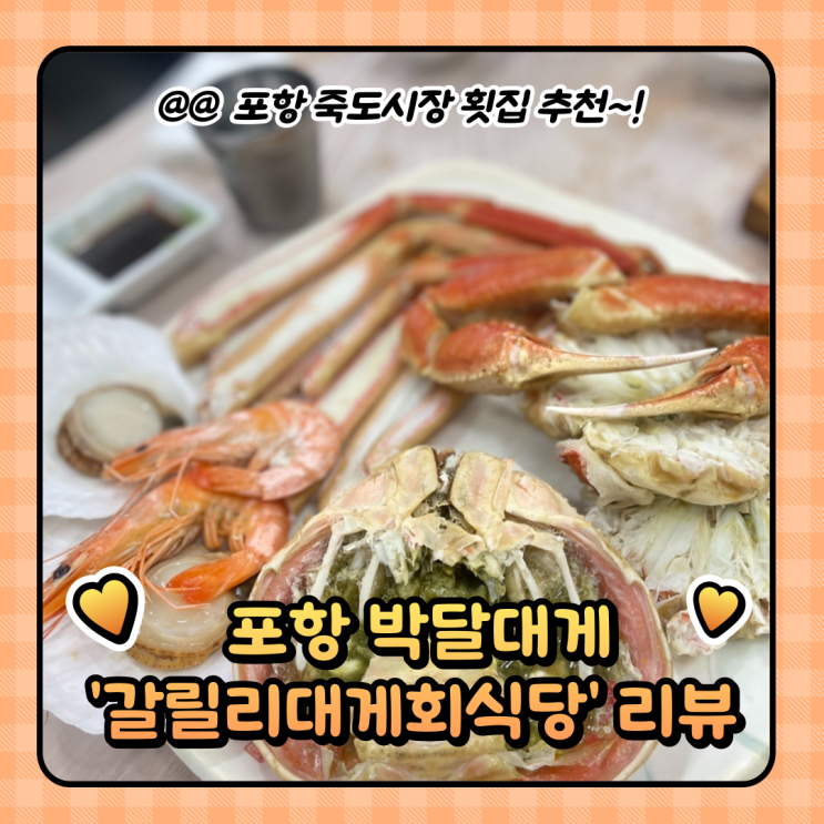  포항 대게맛집 : 박달대게 갈릴리대게회식당 방문후기 (가격/위치)