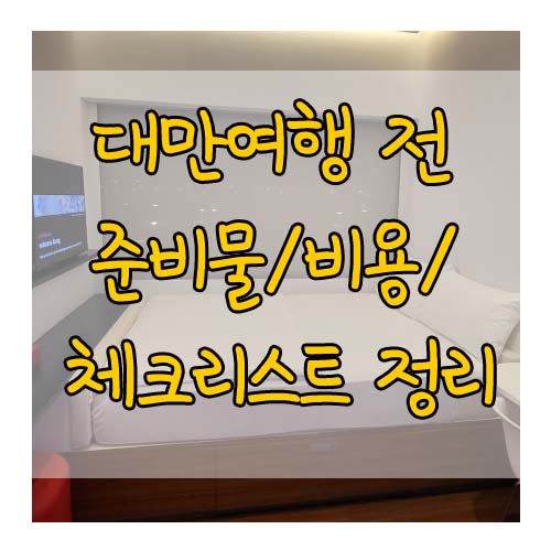  [6박7일 대만/타이베이 여행 기록]대만여행 준비물,환전,여행 경비,예약 비용