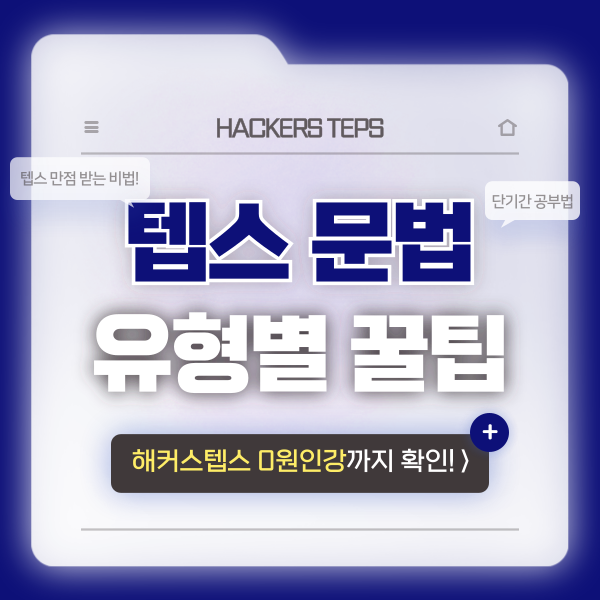  TEPS 만점 단기간에 받는 공부 방법!