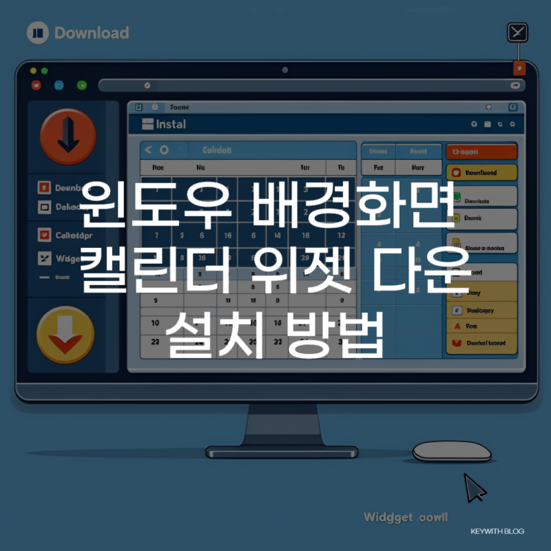 윈도우 바탕화면 달력 위젯 설치 캘린더 다운로드