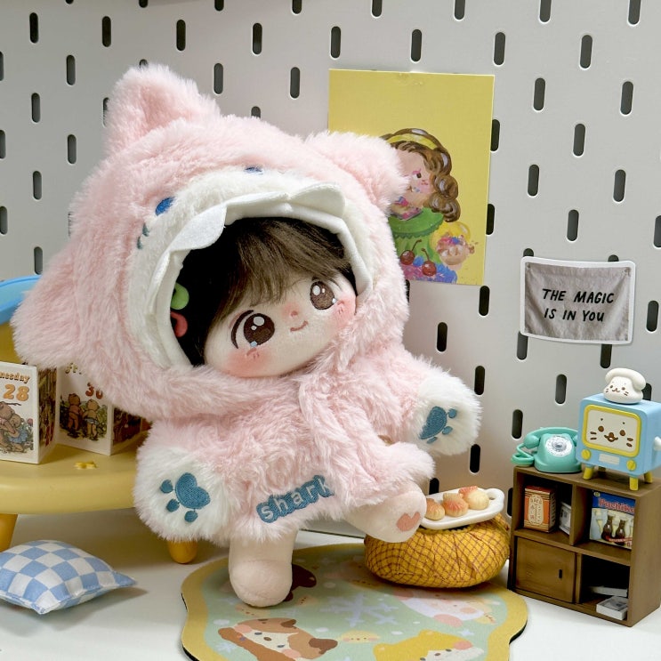  20cm 핑크 상어 인형옷 아이돌인형옷