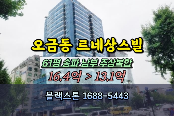  오금동 르네상스빌 경매 61평 오금역 주상복합 아파트 급매