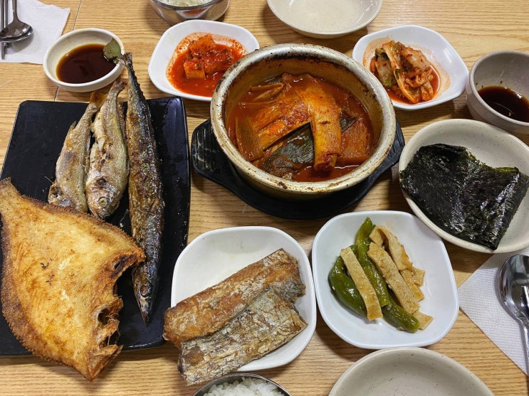  [줄서는식당 남대문시장 중앙갈치식당] 갈치조림 모듬생선구이 청국장 가성비 맛집