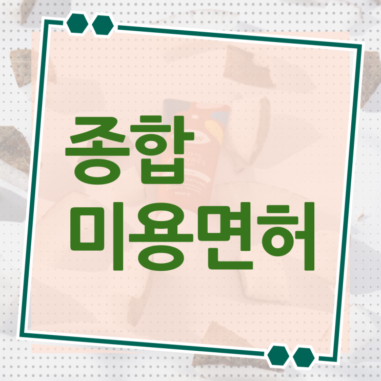  , 직장인도 미용종합면허증 갖추고 취업한 비법