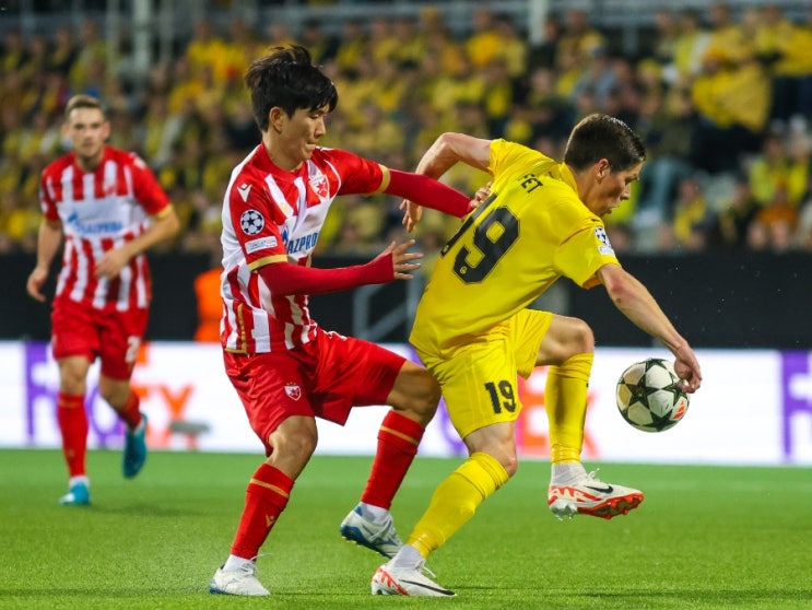 [UCL] <b>황인범</b> 시즌 5호 도움…즈베즈다, UCL 예선 PO <b>1차전</b>... 