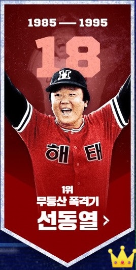 KBO 레전드 40인/크보레전드40인/1위 타이거즈 선동열 2위 롯데 최동원 3위 타이거즈 이종범 / KB....
