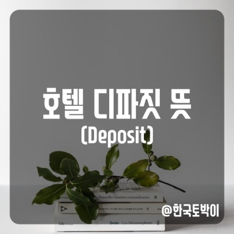  호텔 디파짓 뜻, 관련 영어표현 (deposit)