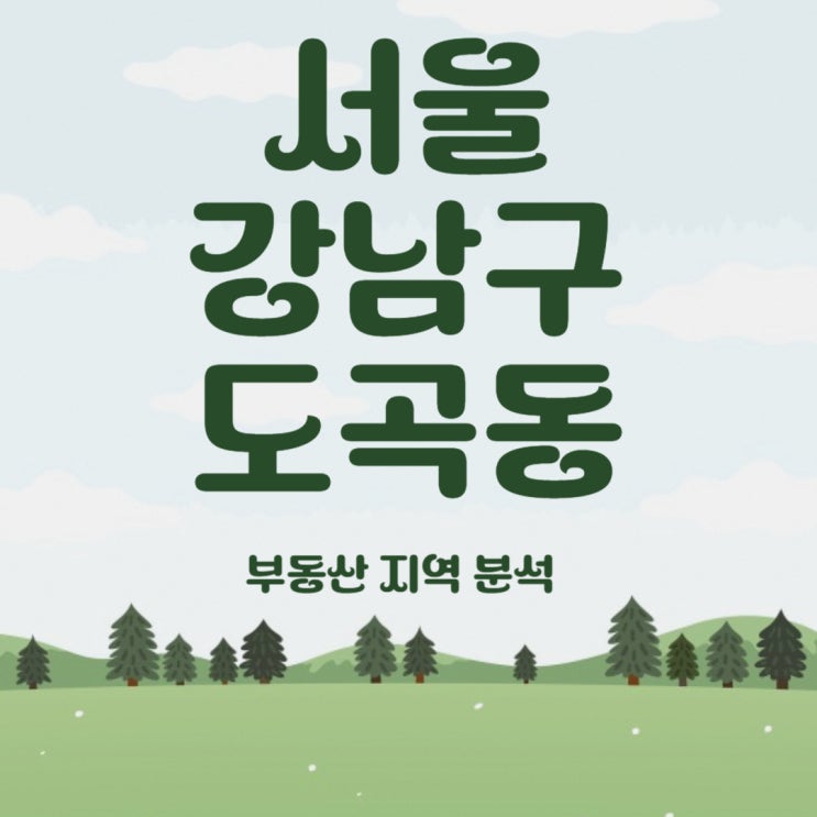  서울 강남구 도곡동 부동산 지역 분석 (2024년 8월 기준)