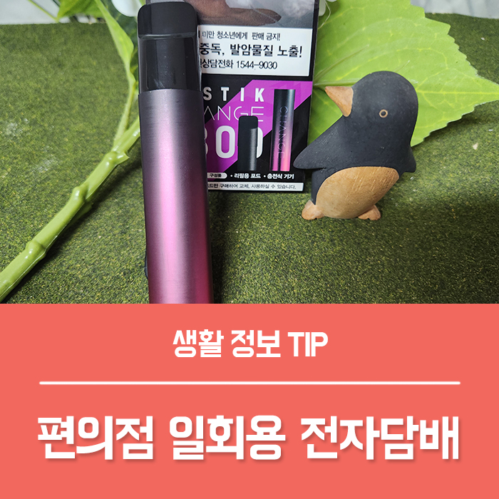  편의점 일회용 전자담배 기계, GS 편의점 전자담배 비스틱 체인지 1300 특징 총정리!