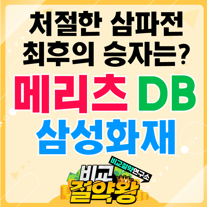  메리츠 DB 삼성화재 간병인보험 삼파전 최후의 승자
