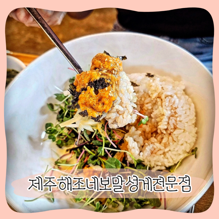  안덕면 서귀포보말맛집 ㅣ 제주해조네보말성게전문점
