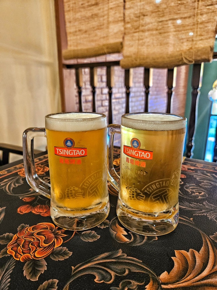  칭다오 맥주맛집 18号bistro 54광장 완샹청 万象城 응커피 %커피