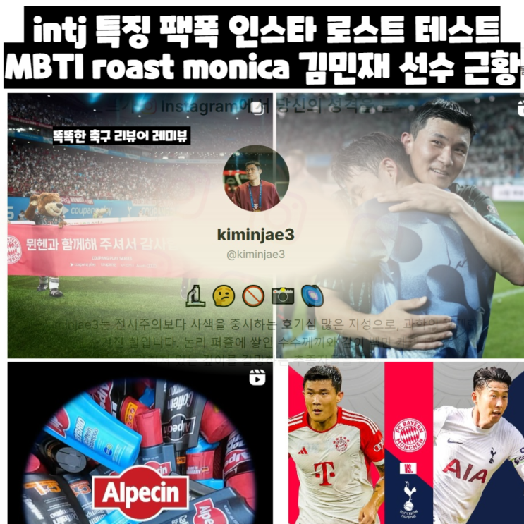 intj 특징 팩폭 인스타 로스트 테스트 MBTI roast monica 인스타 ai 분석 로스트 모니카 김민재 선수 근황 intj 특징 팩폭 인스타 로스트 테스트 MBTI roast monica 인스타 ai 분석 로스트 모니카 김민재 선수 근황