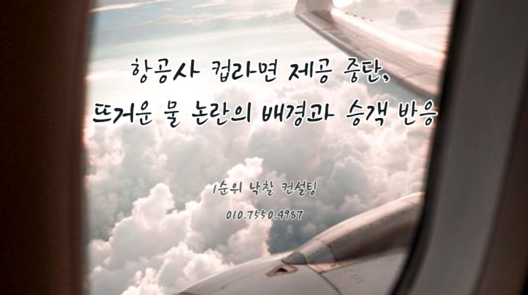  항공사 컵라면 제공 중단, 뜨거운 물 논란의 배경과 승객 반응