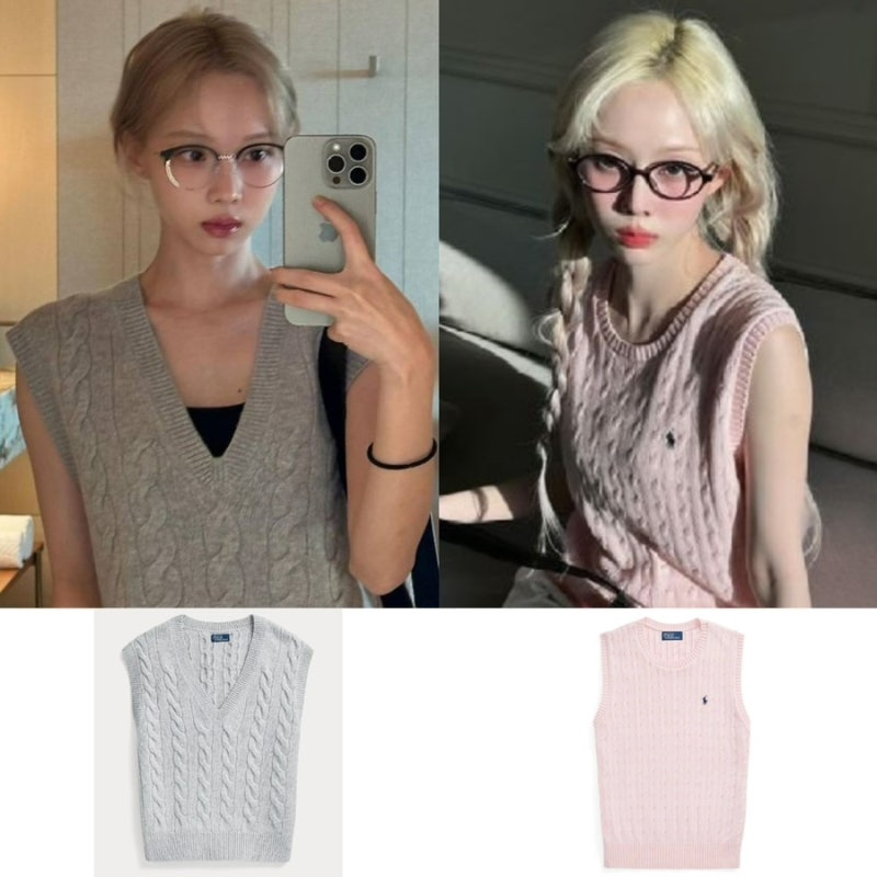 폴로 니트 윈터 랄프로렌 니트조끼 스웨터 브이넥 베스트 2가지